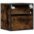 Mesitas de noche pared 2 uds color roble ahumado 40x31x39,5