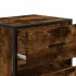 Mesitas de noche pared 2 uds color roble ahumado 40x31x39,5