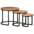 Mesitas auxiliares 3 piezas madera maciza de