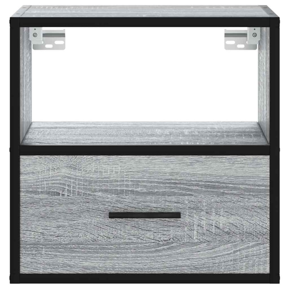 Mesitas de noche de pared 2 unidades gris sonoma 40x31x39,5