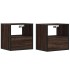Mesitas de noche pared 2 uds color roble marrón 40x31x39,5