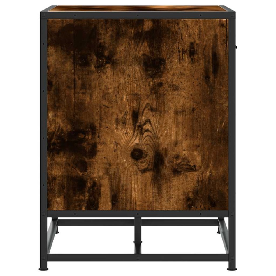 Banco zapatero madera de ingeniería roble ahumado 60x40x53,5