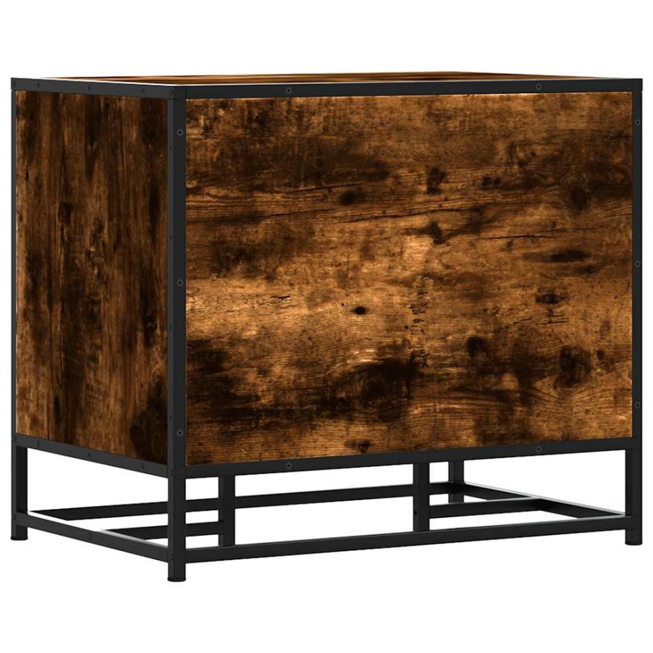 Banco zapatero madera de ingeniería roble ahumado 60x40x53,5