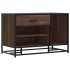Banco zapatero madera de ingeniería marrón roble 80x40x53,5