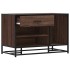 Banco zapatero madera de ingeniería marrón roble 80x40x53,5