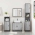Armario de baño madera contrachapada gris sonoma 35x37,5x100