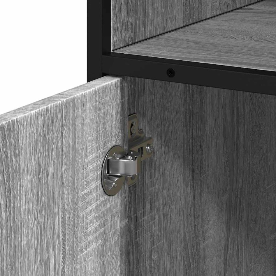 Armario de baño madera contrachapada gris sonoma 35x37,5x100