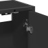 Armario de baño con espejo madera ingeniería negro 65x20x60
