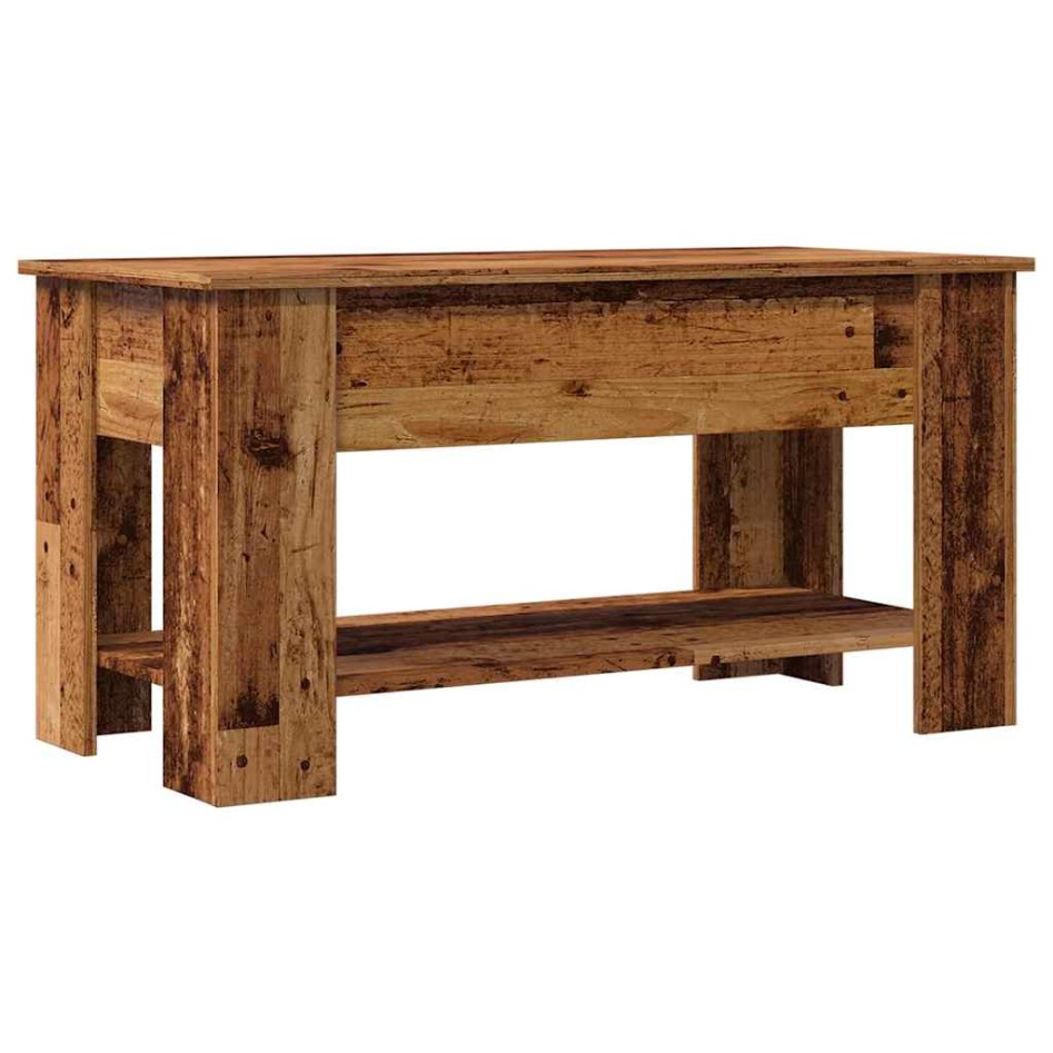 Mesa de centro madera de ingeniería madera vieja 101x49x52