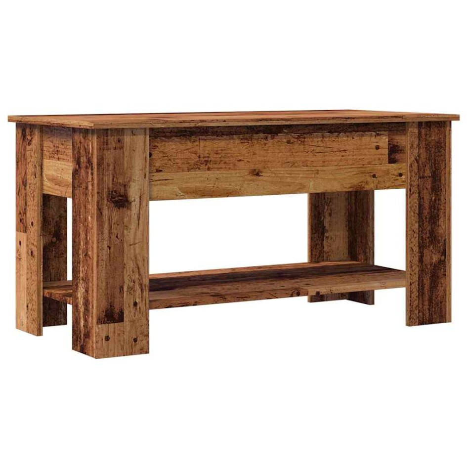 Mesa de centro madera de ingeniería madera vieja 101x49x52