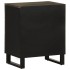 Mesita de noche madera maciza de mango negra 50x33x60