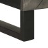 Mesita de noche madera maciza de mango negra 50x33x60