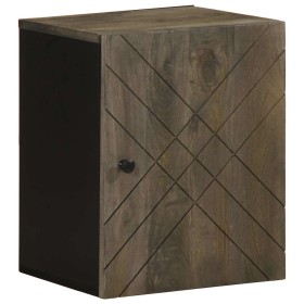 Mueble de baño de pared de madera maciza mango negro