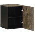 Mueble de baño de pared de madera maciza mango negro