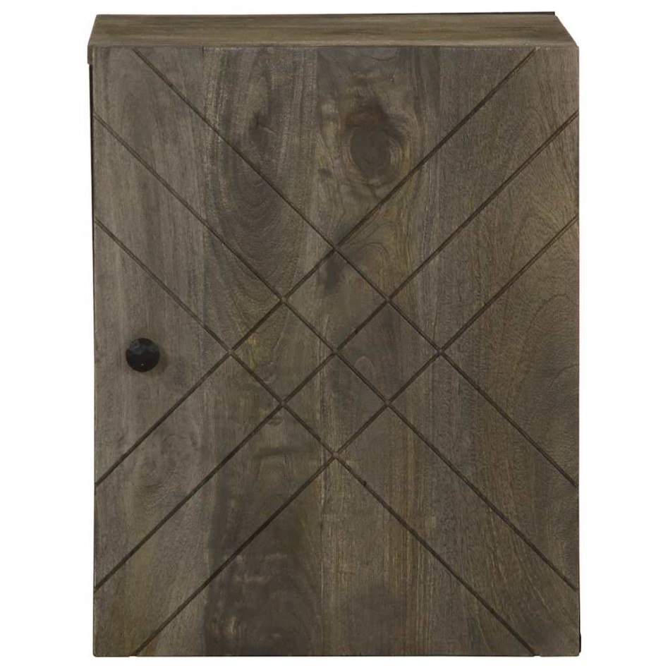 Mueble de baño de pared de madera maciza mango negro