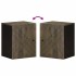 Mueble de baño de pared de madera maciza mango negro