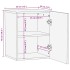 Mueble de baño de pared de madera maciza mango negro