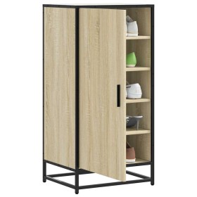 Mueble zapatero madera contrachapada roble sonoma 48x38x97,5