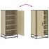 Mueble zapatero madera contrachapada roble sonoma 48x38x97,5