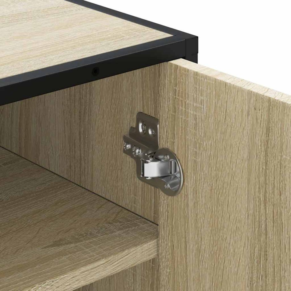 Mueble zapatero madera contrachapada roble sonoma 48x38x97,5