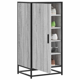 Mueble zapatero madera contrachapada gris sonoma 48x38x97,5