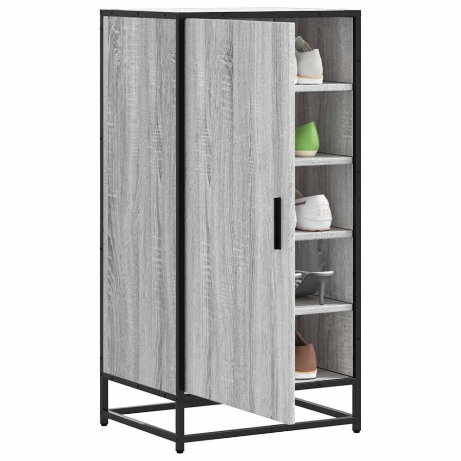 Mueble zapatero madera contrachapada gris sonoma 48x38x97,5
