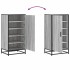 Mueble zapatero madera contrachapada gris sonoma 48x38x97,5