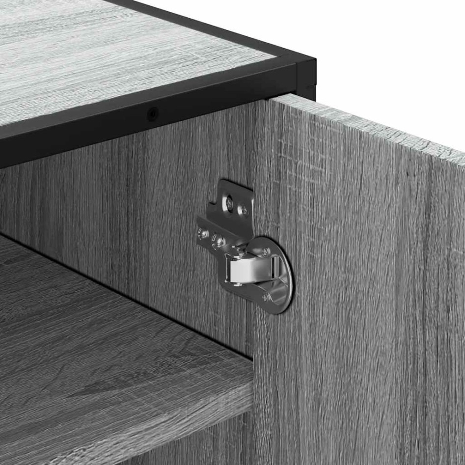 Mueble zapatero madera contrachapada gris sonoma 48x38x97,5