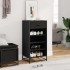 Mueble zapatero de madera de ingeniería negro 48x38x97,5