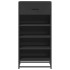 Mueble zapatero de madera de ingeniería negro 48x38x97,5