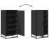 Mueble zapatero de madera de ingeniería negro 48x38x97,5