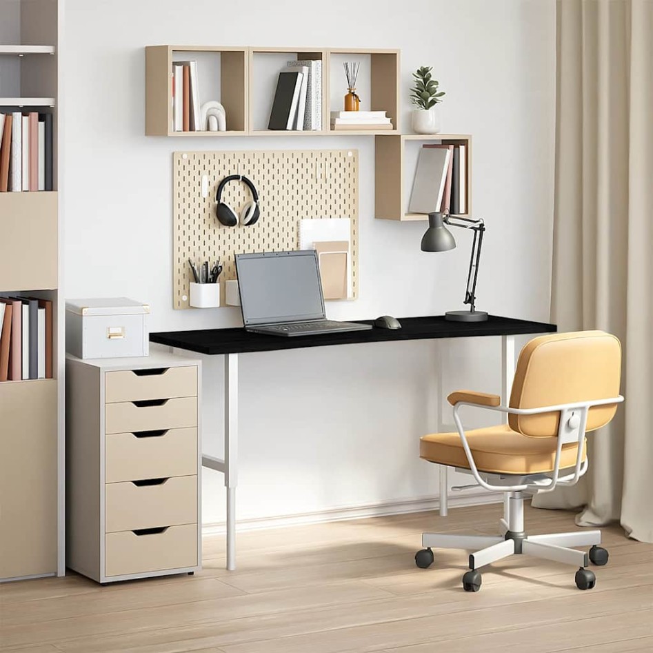 Tablero escritorio 140x50x2,5cm rectangular madera maciza