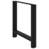 Patas de mesa de centro acero negro 2 uds 70x(72-73)