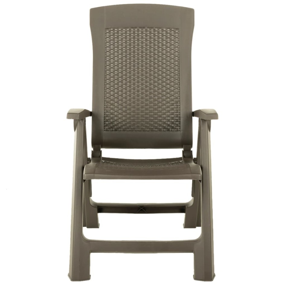 Sillas de jardín reclinables 2 unidades plástico color