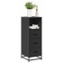 Armario de baño madera contrachapada negro 35x37,5x100
