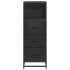 Armario de baño madera contrachapada negro 35x37,5x100