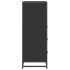 Armario de baño madera contrachapada negro 35x37,5x100