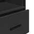 Armario de baño madera contrachapada negro 35x37,5x100
