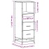 Armario de baño madera contrachapada negro 35x37,5x100