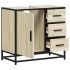 Armario de lavabo de baño madera roble Sonoma 65x33x60