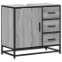 Mueble lavabo baño madera contrachapada sonoma gris 65x33x60