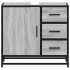 Mueble lavabo baño madera contrachapada sonoma gris 65x33x60