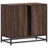 Mueble de lavabo madera de ingeniería roble marrón 65x33x60
