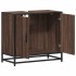 Mueble de lavabo madera de ingeniería roble marrón 65x33x60