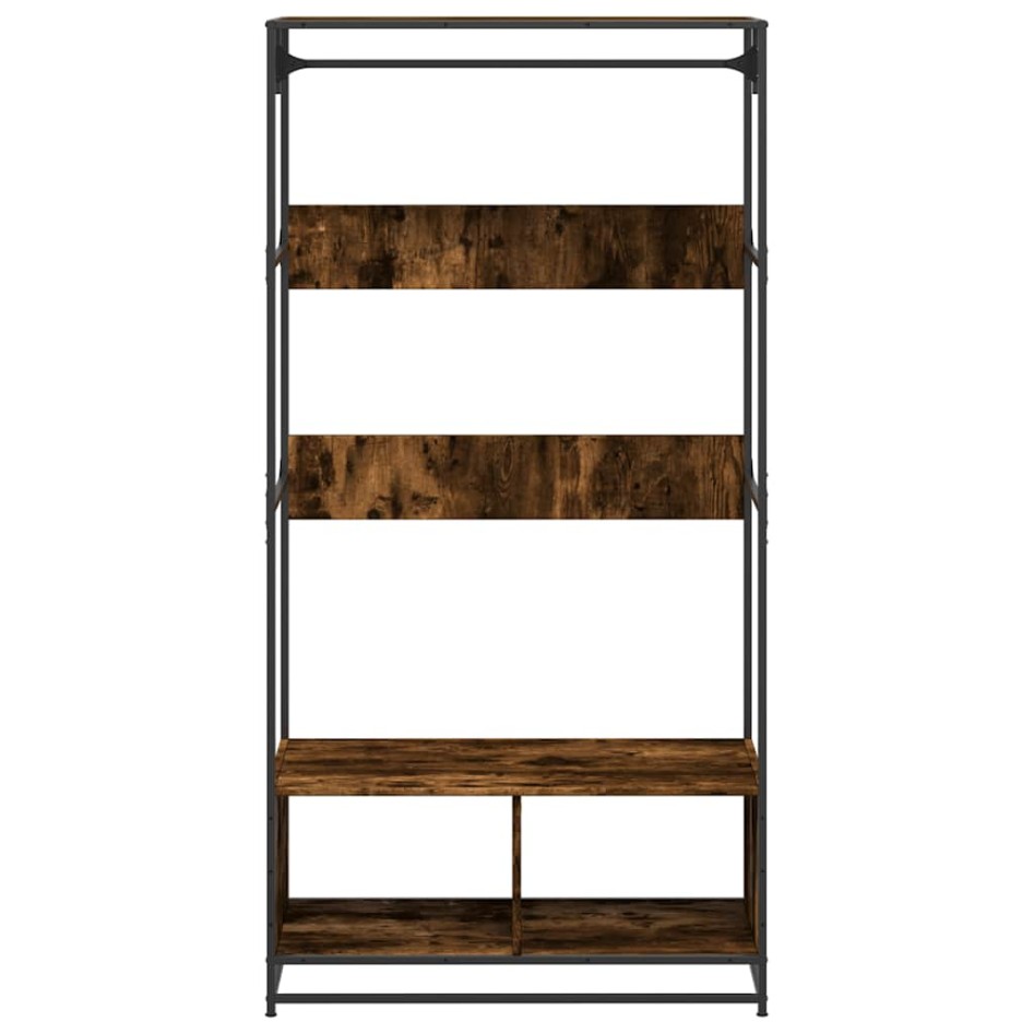 Armario de madera de ingeniería roble ahumado 90x50x180