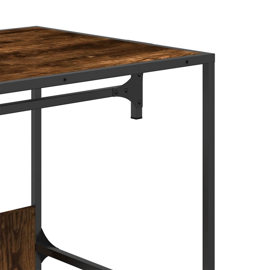 Armario de madera de ingeniería roble ahumado 90x50x180