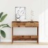 Mesa consola madera contrachapada envejecida 90x36x75