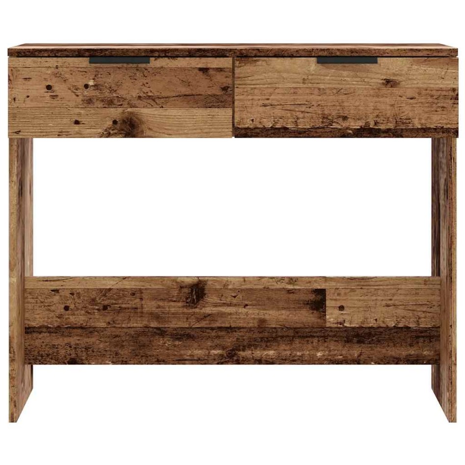 Mesa consola madera contrachapada envejecida 90x36x75