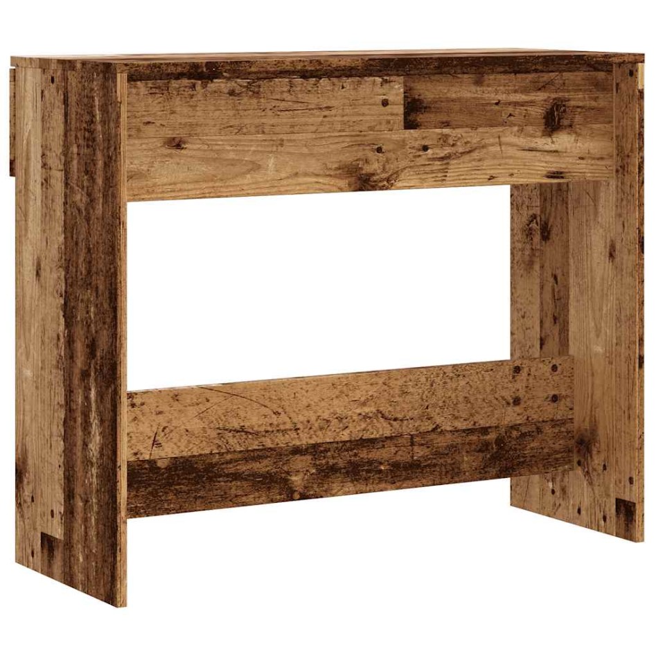 Mesa consola madera contrachapada envejecida 90x36x75