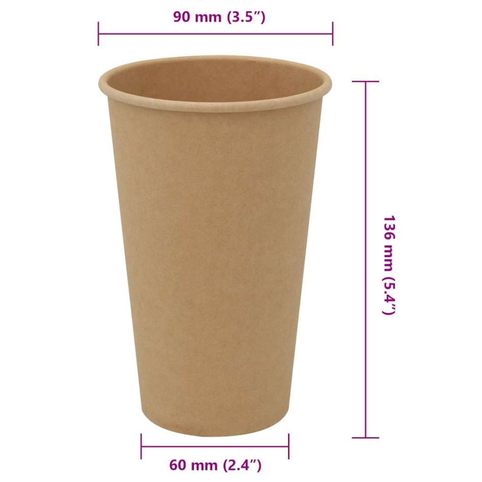 Tazas de café de papel 1000 uds 16oz 400ml